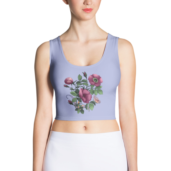 "Purple Poppies" Crop Top - Image 7