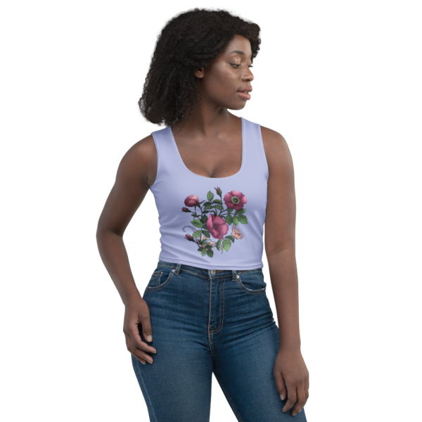 "Purple Poppies" Crop Top - Image 3