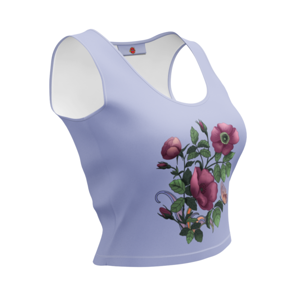 "Purple Poppies" Crop Top
