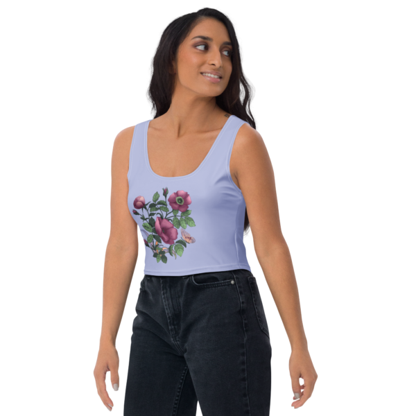 "Purple Poppies" Crop Top - Image 2