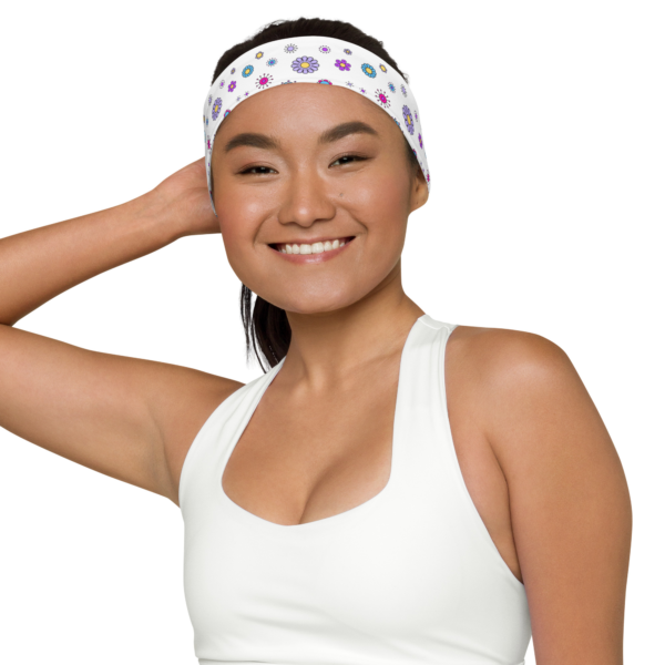 White Flowery Headband - Image 4
