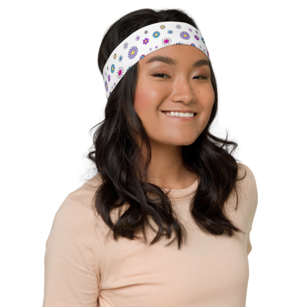 White Flowery Headband - Image 5