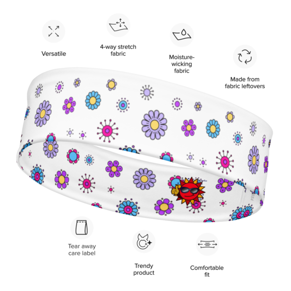 White Flowery Headband - Image 3