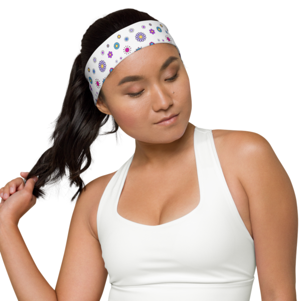 White Flowery Headband - Image 2