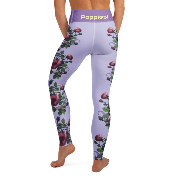 "Poppies" Yoga Leggings - Image 4