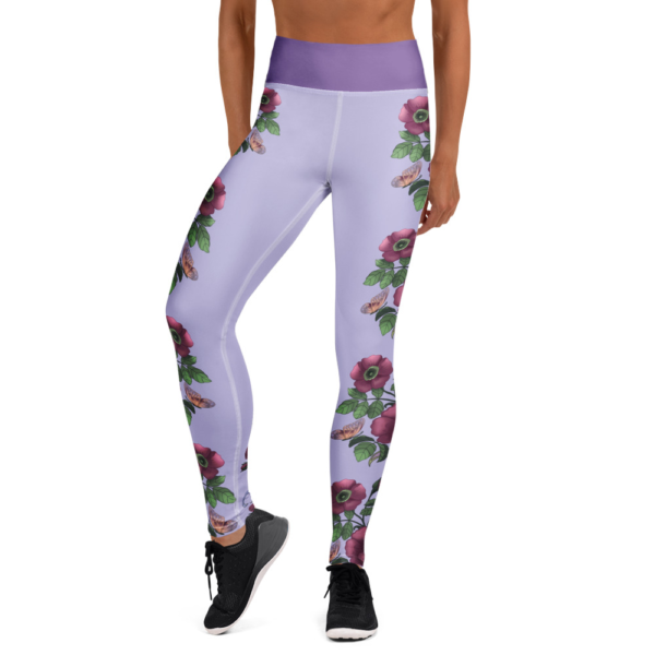"Poppies" Yoga Leggings - Image 7