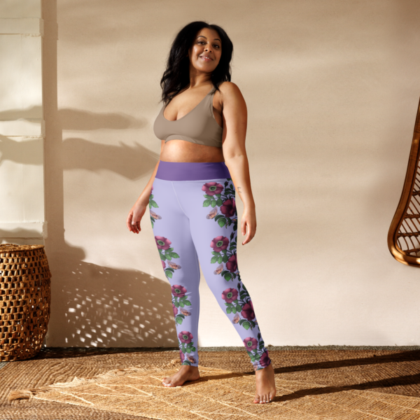 "Poppies" Yoga Leggings - Image 5