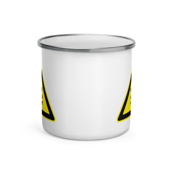 "Caution" Enamel Mug - Image 5