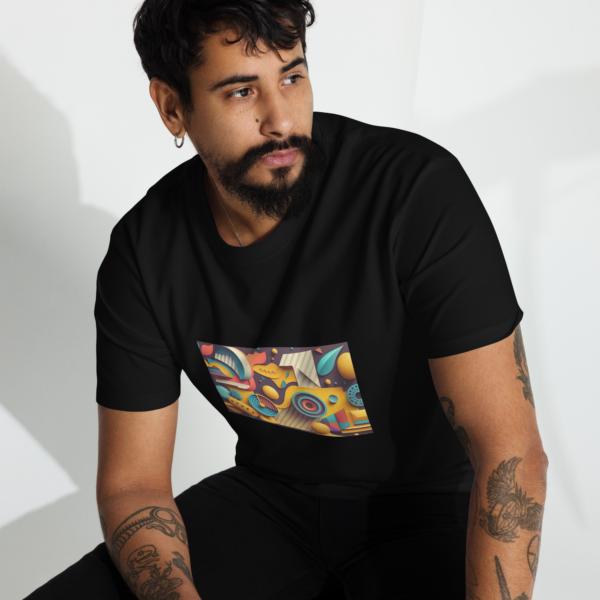"Modern Shapes" Men’s Premium Heavyweight T-Shirt - Image 4