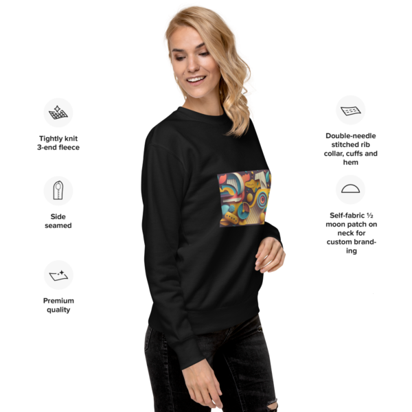 "Modern Shapes" Unisex Premium Sweatshirt - Image 2