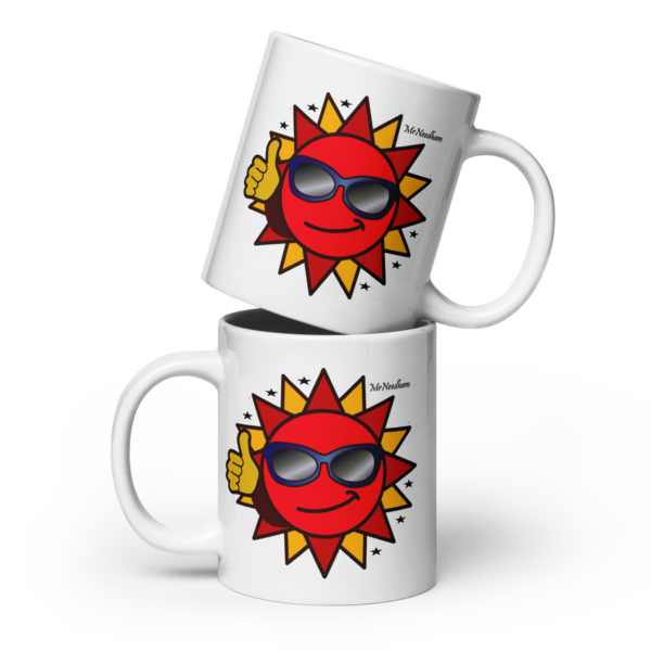 "MrNeedham" White Glossy Mug - Image 3