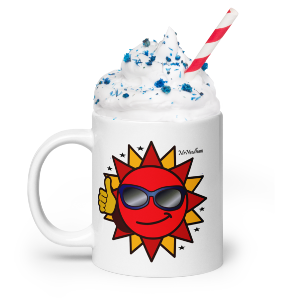 "MrNeedham" White Glossy Mug - Image 4