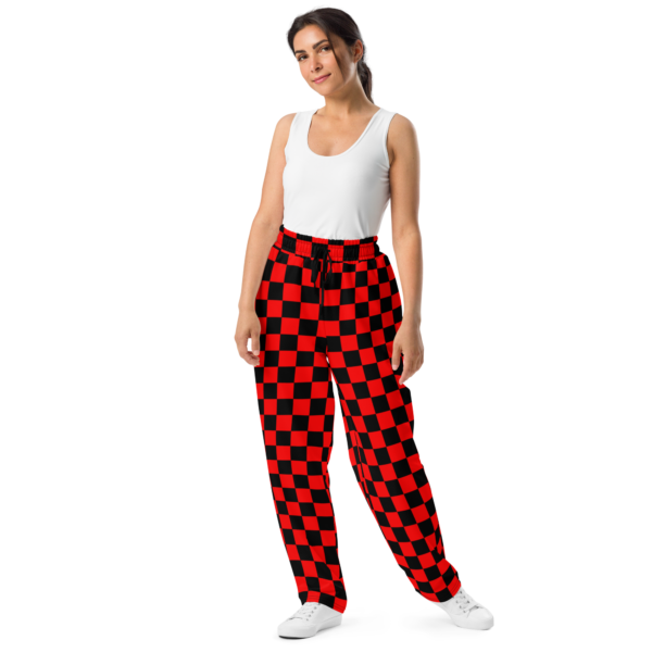 "Checker Board" Wide-Leg Joggers - Image 3
