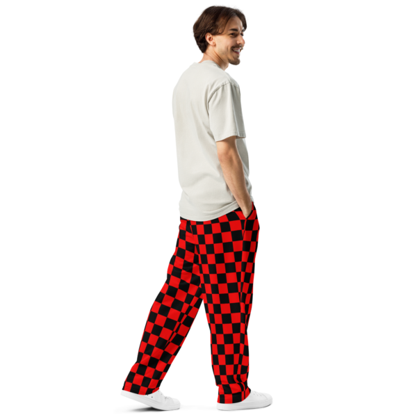"Checker Board" Wide-Leg Joggers - Image 4