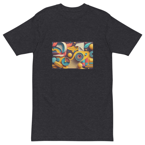 "Modern Shapes" Men’s Premium Heavyweight T-Shirt - Image 2