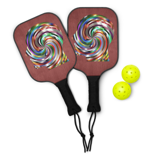 "Think" Pickleball Dark-Wood Paddle Set
